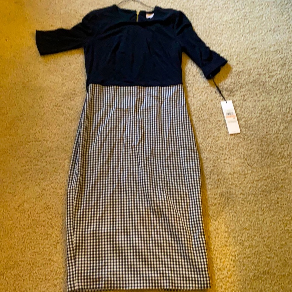 black checkered Calvin Klein dress
